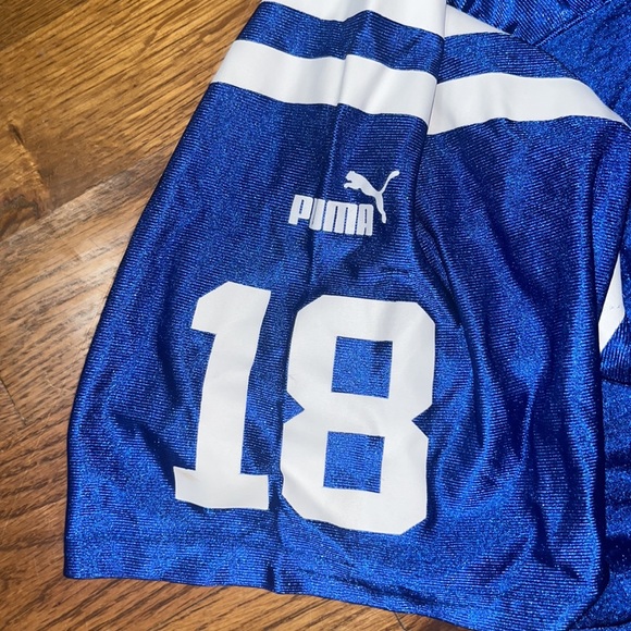 INDIANAPOLIS COLTS ~ PEYTON MANNING #18 ~ Large Blue Puma Football Jersey - Picture 6 of 11